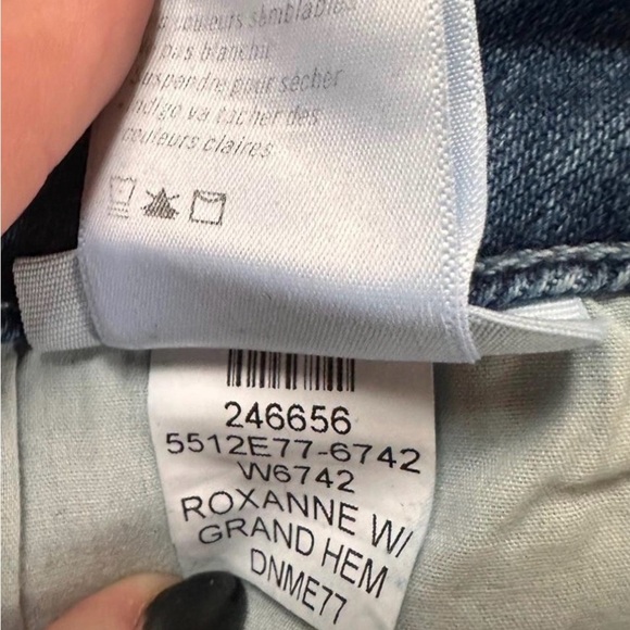 Paige High Rise Light Wash Straight Leg Denim Jeans Raw Hem size 28 Sz 6 - Picture 7 of 8